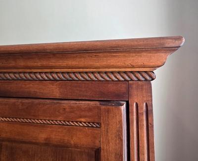 LOT 217W: Ethan Allen Wood Armoire/ Entertainment Center