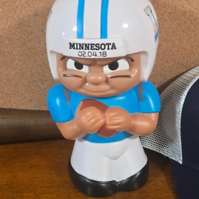 LOT 223H: Baseball Bat Cork Board, College and Professional Football Helmets, and More