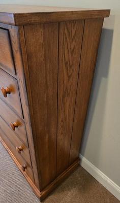 LOT 235X: Wood Dresser with Mirror and Chest of Drawers