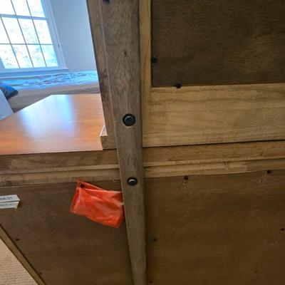 LOT 235X: Wood Dresser with Mirror and Chest of Drawers