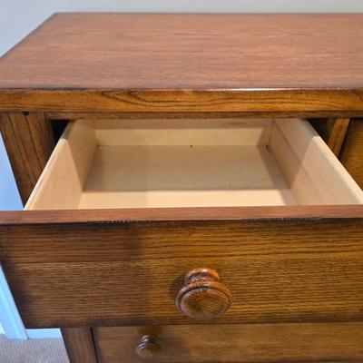 LOT 235X: Wood Dresser with Mirror and Chest of Drawers