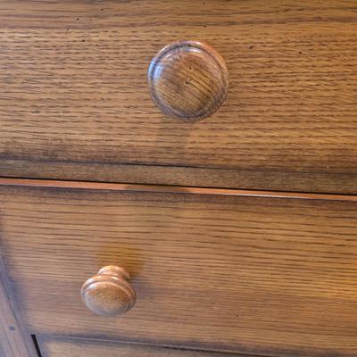 LOT 235X: Wood Dresser with Mirror and Chest of Drawers