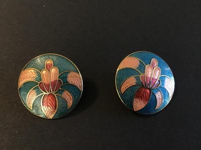 Vintage Clossione Iris Earrings