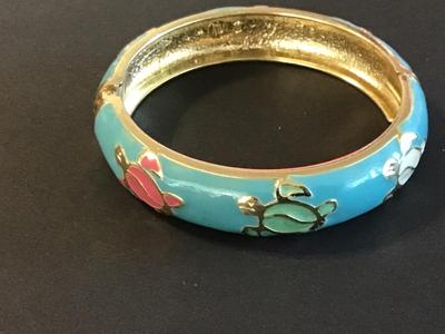 Marked Enamel Turtle Bracelet