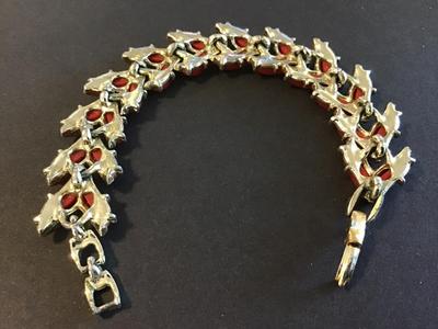 Vintage Thermoset Red Gold Tone Bracelet