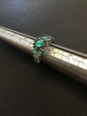 Beautiful aquamarine crystal fashion Ring