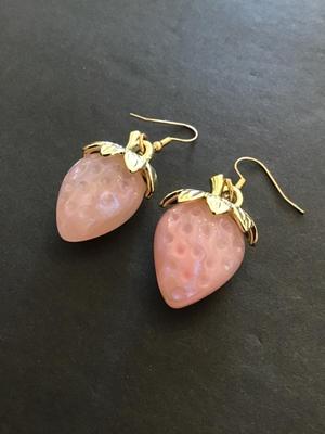 Cute strawberry dangle earrings