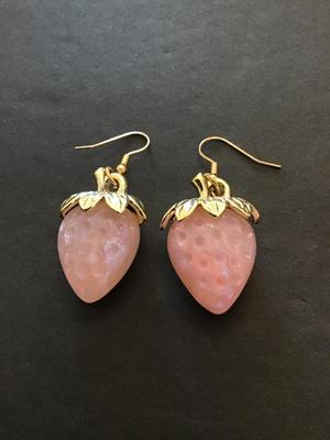 Cute strawberry dangle earrings