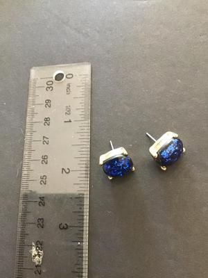 Pretty sparkly blue stud earrings