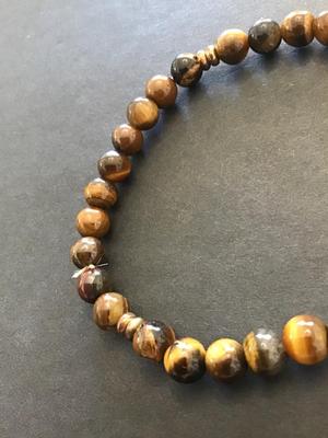 Tigers Eye beaded stretch bracelet