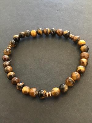 Tigers Eye beaded stretch bracelet