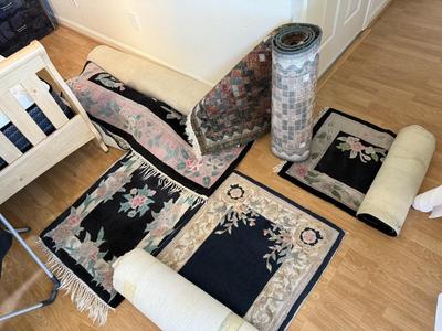 Sale Photo Thumbnail #40: Assortment of matching rugs
Needs to be cleaned