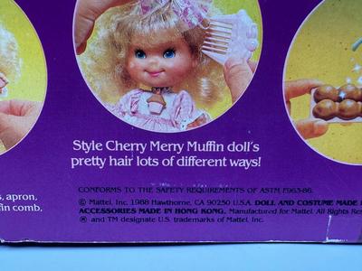 Vintage 1988 Mattel Cherry Merry Muffin Doll – New in Box