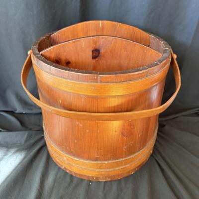 Vintage Wooden Firkin Sugar Bucket (PC-BM)