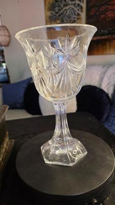 Vintage Shannon Crystal by Godinger Dublin 24 % Lead Crystal Compote Vase – Hand-Cut Pedestal Centerpiece of Timeless Elegance