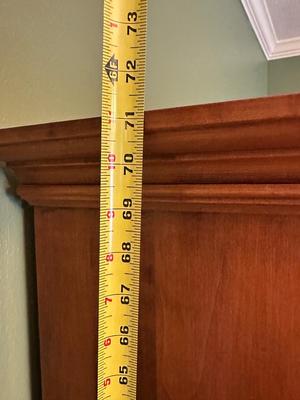 Solid Maple Tell City Two-Piece China Hutch