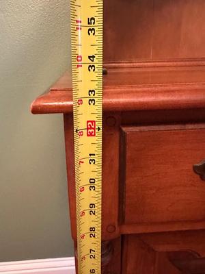 Solid Maple Tell City Two-Piece China Hutch