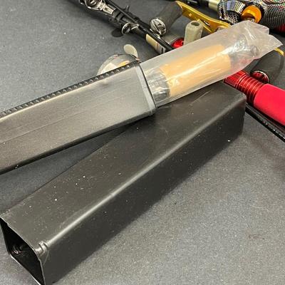 LOT 63: Miniature and Collapsible Fishing Rods - Some with Reels