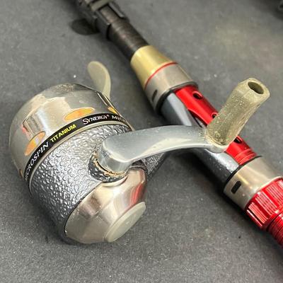 LOT 63: Miniature and Collapsible Fishing Rods - Some with Reels