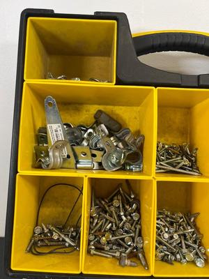 LOT 67: Collection of Assorted Hardware in Three Stanley Organizer Cases