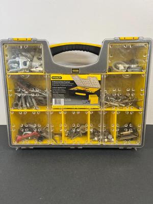 LOT 67: Collection of Assorted Hardware in Three Stanley Organizer Cases