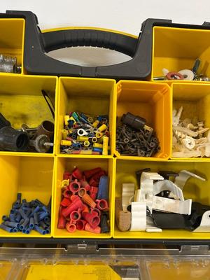 LOT 68: Assorted Hardware in Stanley and Workforce Organizer Cases