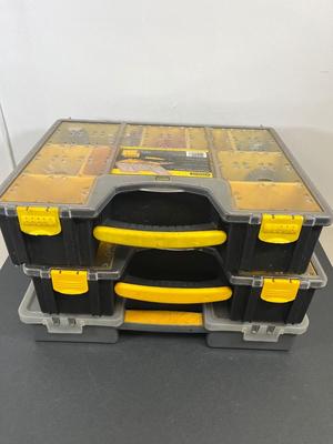 LOT 68: Assorted Hardware in Stanley and Workforce Organizer Cases