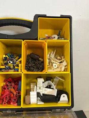 LOT 68: Assorted Hardware in Stanley and Workforce Organizer Cases