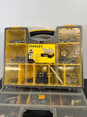 LOT 68: Assorted Hardware in Stanley and Workforce Organizer Cases