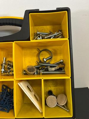 LOT 68: Assorted Hardware in Stanley and Workforce Organizer Cases