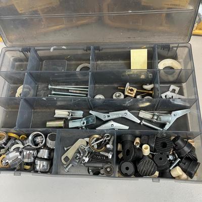 LOT 69: Assorted in Hardware in Stanley and Rubbermade Organizer Cases