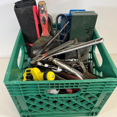 LOT 74: Crate Full of Small Hand Tools