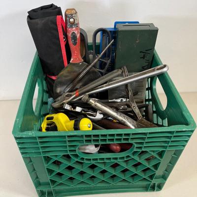 LOT 74: Crate Full of Small Hand Tools