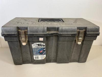LOT 76: Two Tool Boxes with Hardware and Tools, Including Porter Cable Sawzall