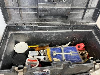 LOT 76: Two Tool Boxes with Hardware and Tools, Including Porter Cable Sawzall
