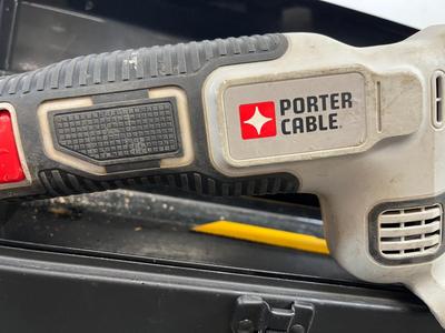 LOT 76: Two Tool Boxes with Hardware and Tools, Including Porter Cable Sawzall