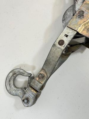 LOT 77: Maasdam Pow'R-Pull Winch, Sledgehammer and Strap