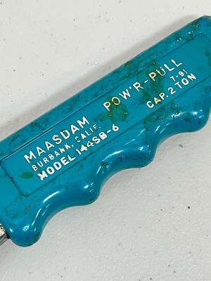 LOT 77: Maasdam Pow'R-Pull Winch, Sledgehammer and Strap