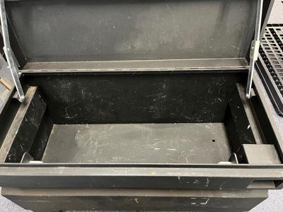 LOT 80: Metal Tool Storage Chest on Wheels