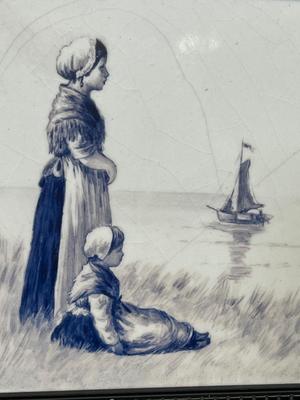 LOT 82: Two Framed Signed Tiles