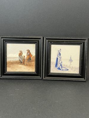 LOT 82: Two Framed Signed Tiles