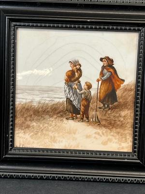 LOT 82: Two Framed Signed Tiles