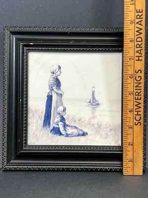 LOT 82: Two Framed Signed Tiles