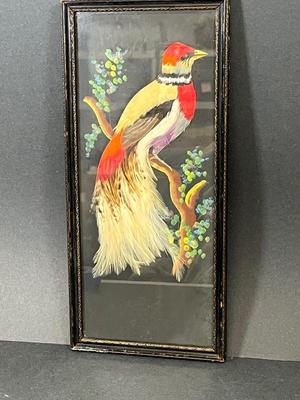 LOT 83: Beautiful Bird Framed Art Piece