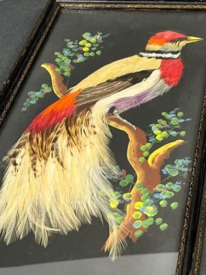 LOT 83: Beautiful Bird Framed Art Piece