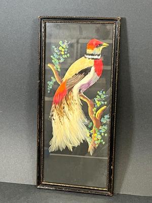 LOT 83: Beautiful Bird Framed Art Piece