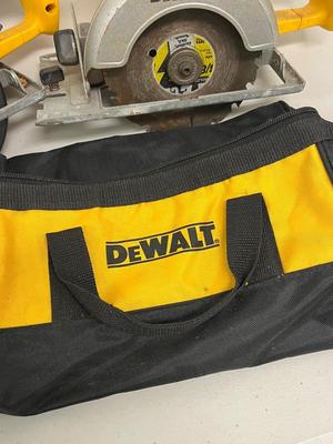 LOT 86: DeWalt Power Tools and Tool Bag - No Batteries or Chargers