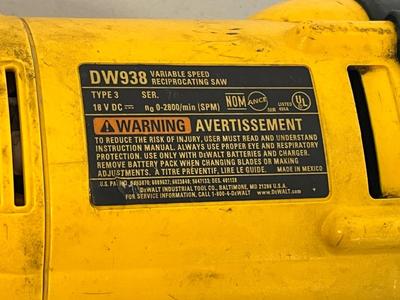 LOT 86: DeWalt Power Tools and Tool Bag - No Batteries or Chargers