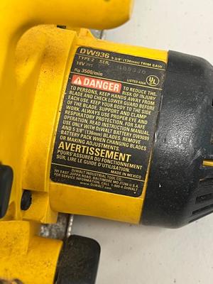 LOT 86: DeWalt Power Tools and Tool Bag - No Batteries or Chargers