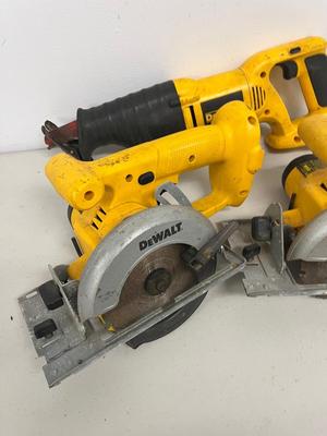 LOT 86: DeWalt Power Tools and Tool Bag - No Batteries or Chargers